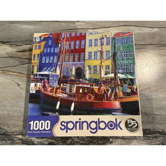 Springbok Jigsaw Puzzle Copenhagen Waterfront 1000 pieces - Picture 1 of 3